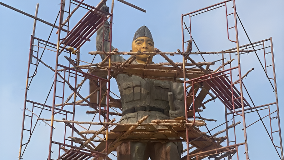 Habiskan Dana 500 Juta, Patung Bung Karno di Banyuasin Tak Mirip, Netizen: Kirain Kim Jong Un