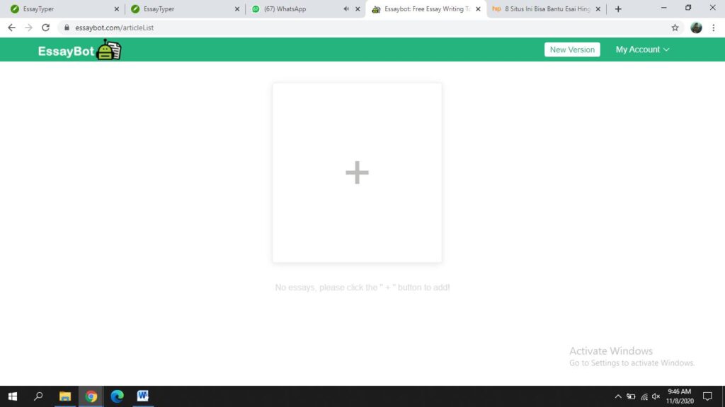website untuk essay