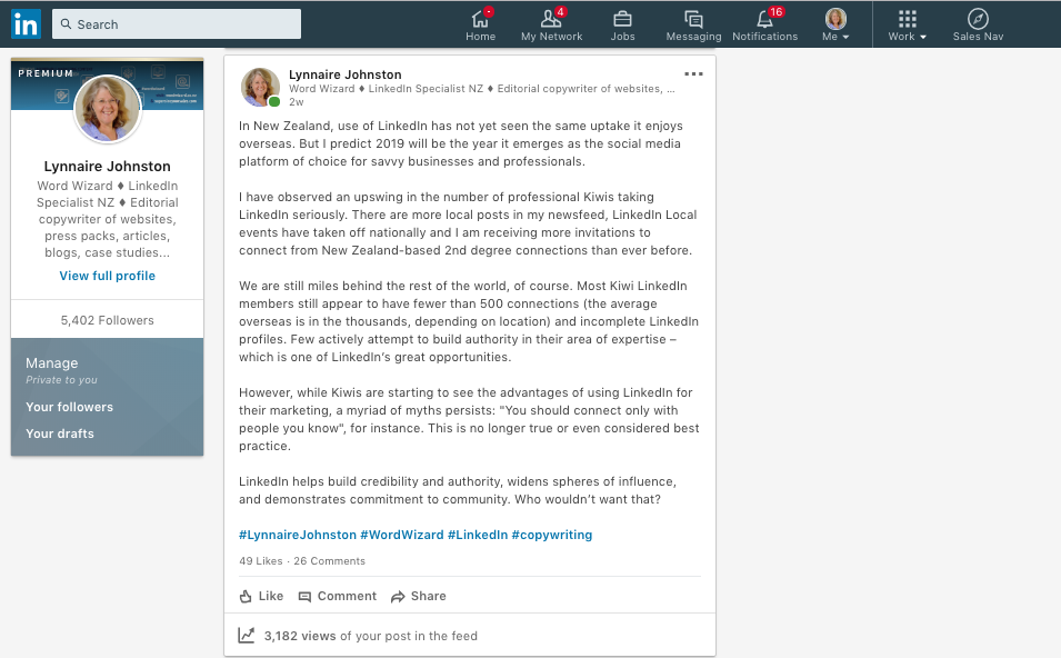 how to make blog post on linkedin