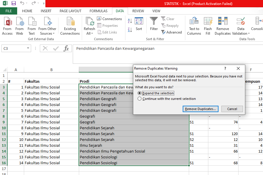 Cara Cepat Menghapus Data Double Di Excel, Gampang Banget!