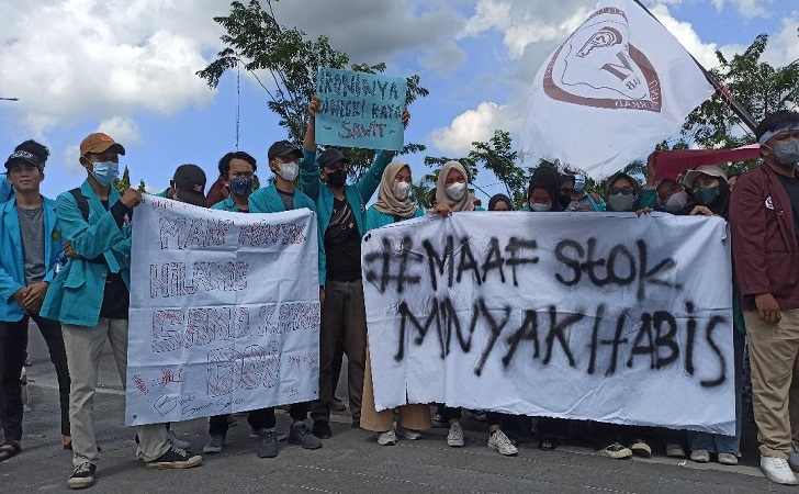 Harga Minyak Goreng Naik, Mahasiswa Riau Gelar Aksi Tuntut Pemerintah